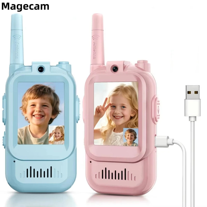 Danoz KidSmart – Talk, See & Adventure Together! USB Rechargeable Magecam Video Walkie Talkies for Kids – 2 Pack with HD Screen, One-Click Call & Fun Voice Effects – Buy 1 Get 1 More! 🎙️📹🎉