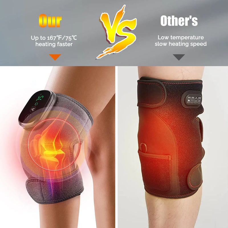 Danoz HealthSmart - USB Electric Heating Knee Massager Joint Elbow Knee Pad Shoulder Pad Vibration Knee Shoulder Massage