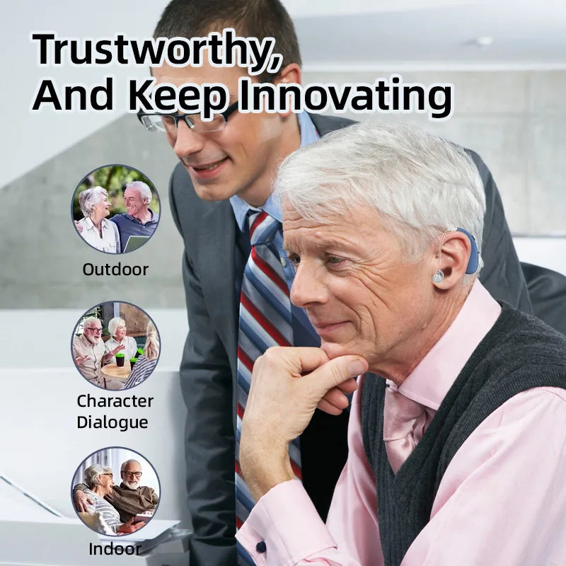 Experience clearer, crisper sound with Danoz 2 sets of mini digital hearing aids—designed just for seniors!