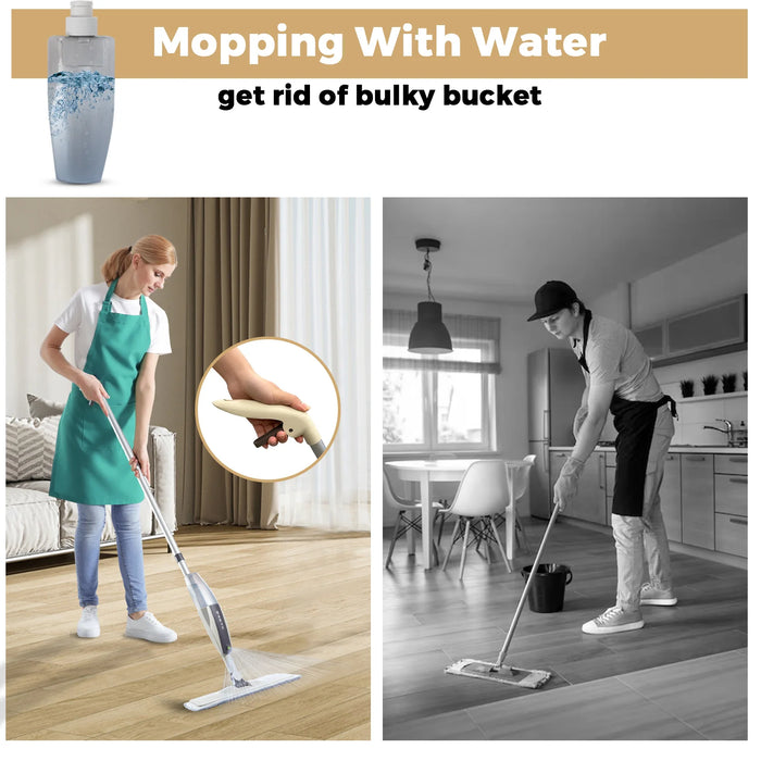 Danoz Cleaning 🧹 Spray Mops for Floor Home Cleaning Tool Brooms Household with Reusable Microfiber Pads Rotating Mop