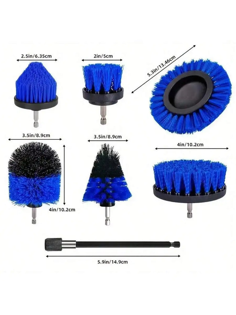Danoz CleanSmart Electric Drill Cleaning Brush Set 🧹 | High-Density Nylon Bristles | Carpet, Glass, Tyres, Bathroom & More | 3-Piece or 7-Piece Kit | Drill Attachment!