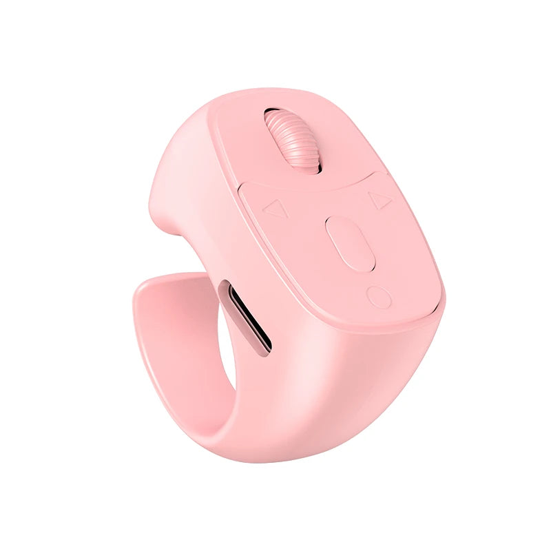 💍 Danoz TechSmart | Ola Esporte Fingertip Remote Scrolling Ring | Bluetooth 5.3 | TikTok & Reels Scroll | Selfie | eBook | Volume | 12-Hr Battery | Black, White & Pink