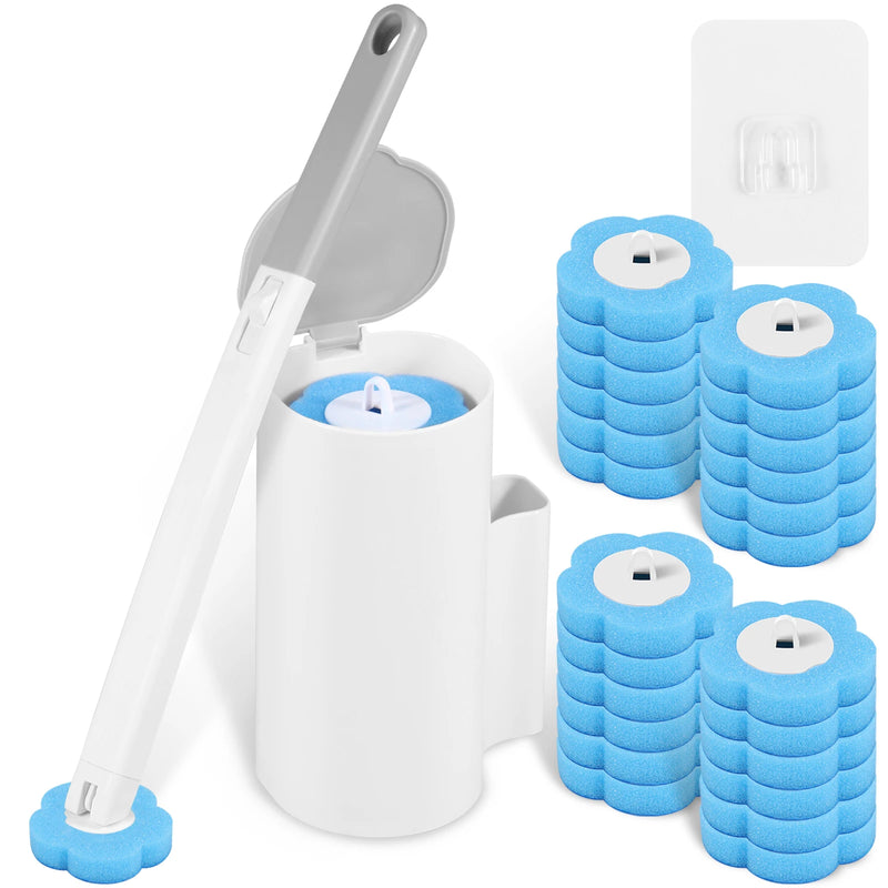 🚹 Danoz Toilet CleanSmart | Willstar Disposable Toilet Brush & Holder Set | Auto-Lid | 360° Deep Clean | Scented Heads | Wall or Floor Mount | 18–72 Heads | Free Postage!