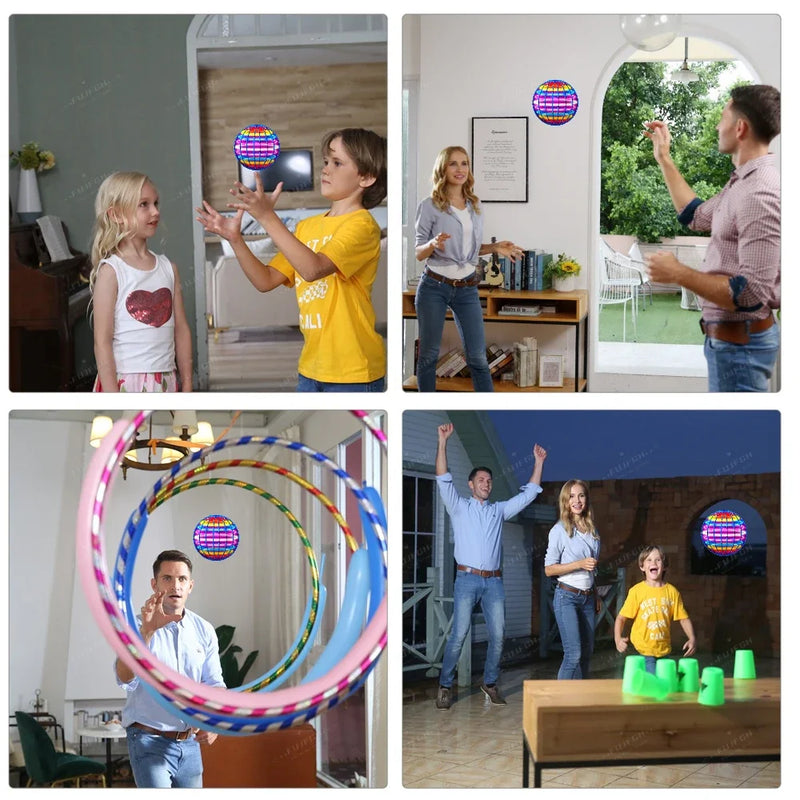 Danoz Toys - Flying Ball Boomerang Fly Orb Magic With LED Lights Drone Hover Ball Fly Nova Orb Flying Spinner Children Toys Christmas Gifts - Buy 1 Get 1 Free!