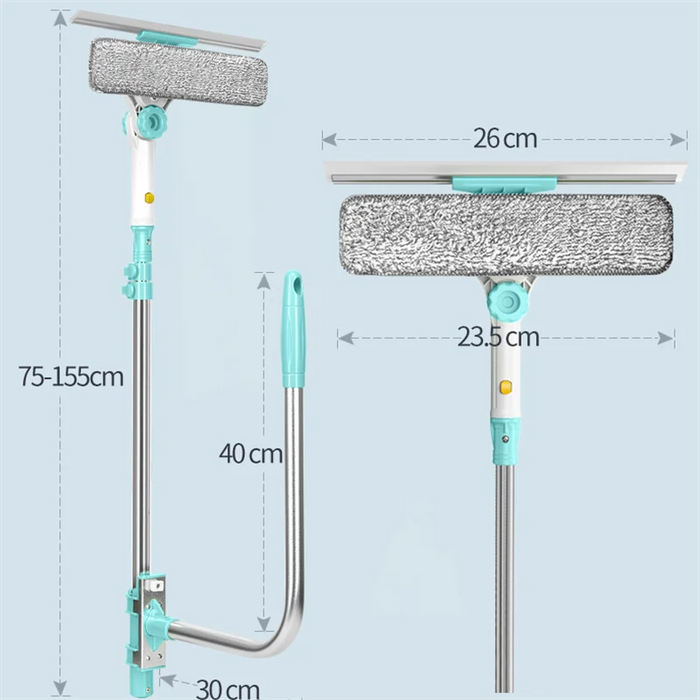 Effortlessly clean Any Outside windows with the Danoz - Telescopic Window Cleaning Brush! So Innovative and it Works -