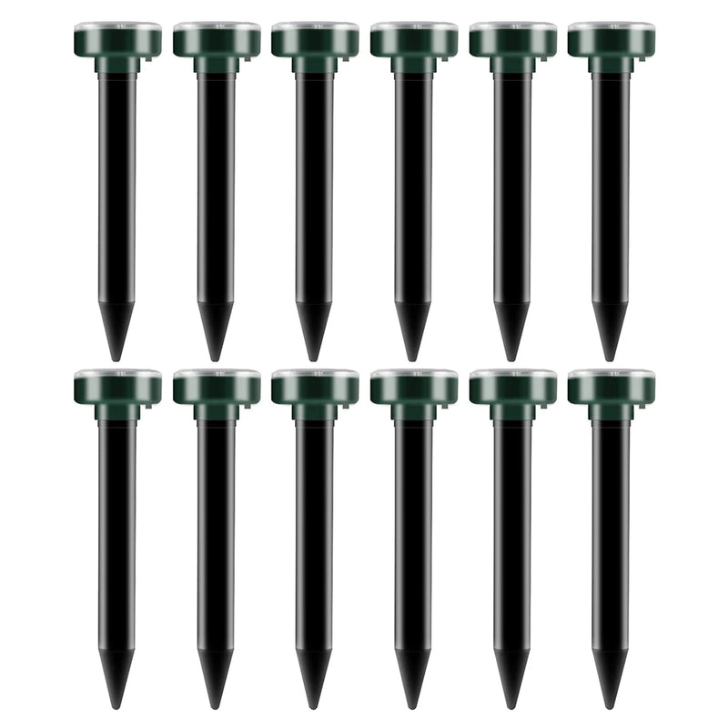 Keep your garden critter-free with Danoz Pest Outdoor Solar Repellent Lamp! This ultrasonic marvel uses electronic vibrations to send unwanted rodents, snakes, and insects