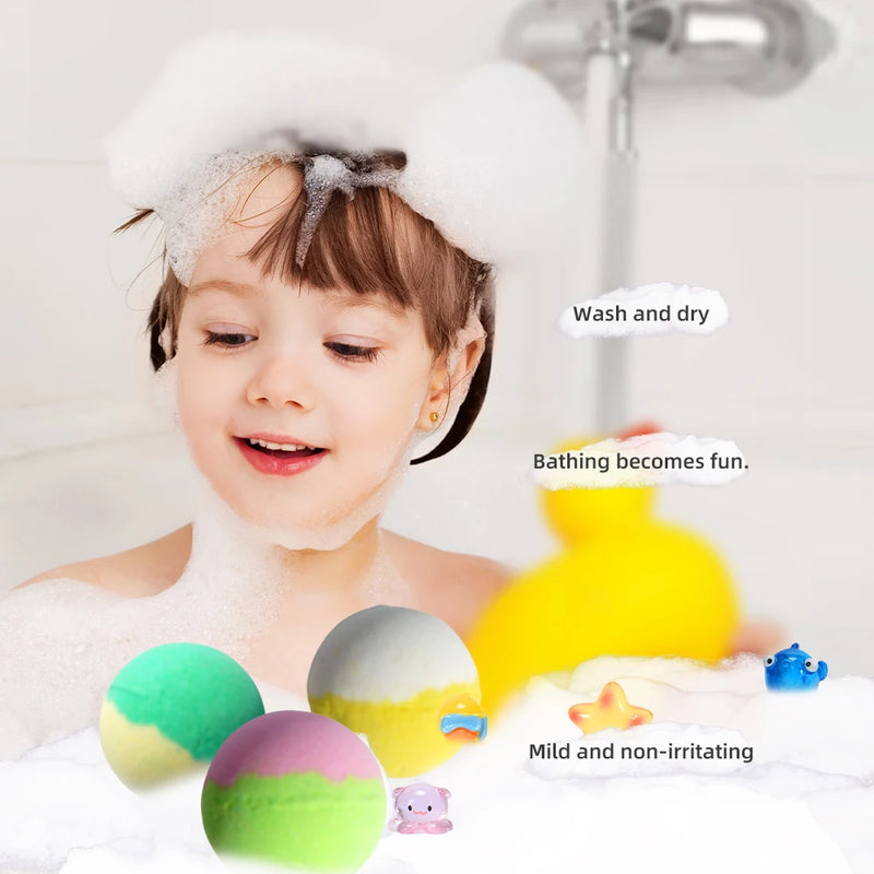 Danoz KidSmart - Bath Bombs for Kids with Surprise Inside, 24 Pack Kids Bath Bombs Gift Set, Natural Organic Kids Bubble Bath Fizzy for Girls Boy