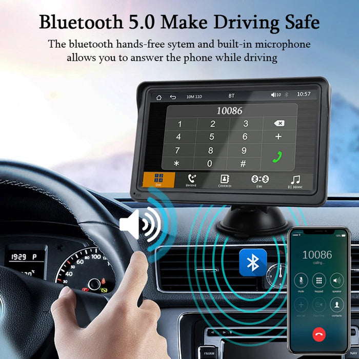 Danoz Direct - BQCC CarPlay Android Auto Car Radio Multimedia Video Player 7inch Portable Touch Screen USB AUX For Rear View Camera