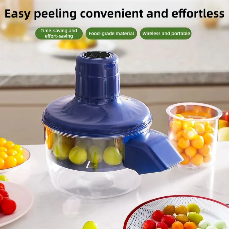 Danoz EazyPeel - USB Rechargeable, Electric Fruit and Vegetable Peeler Automatic Small Fruits and Vegies Peeling machine Smart Grape Peeler