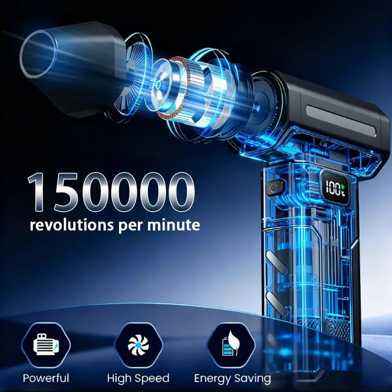 Danoz ToolSmart 💨 | X8 Brushless Turbo Jet Fan Blower | 150,000 RPM | 6000mAh Battery | 5-Speed | Portable Dust Cleaner | Free Postage!