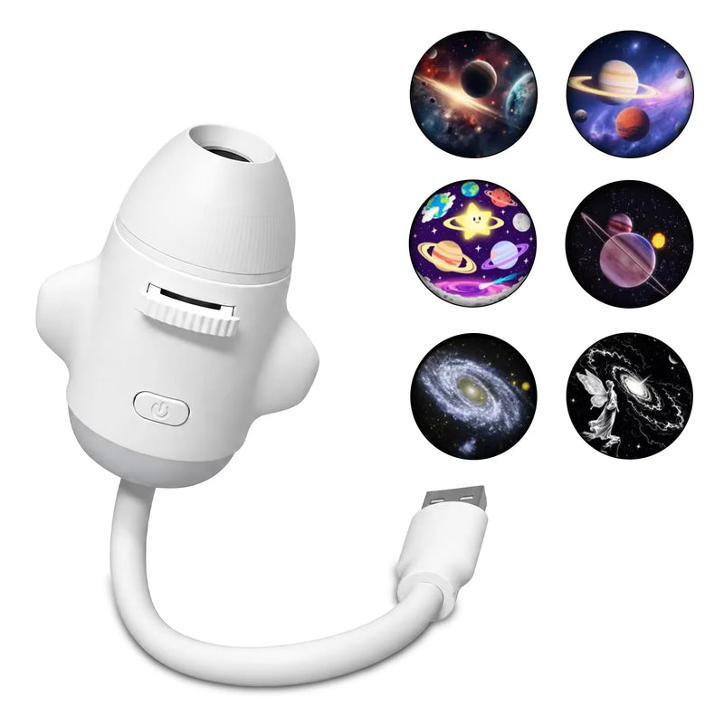 ✨ Danoz LightSmart | 2-in-1 USB Mini Galaxy Star Projector Night Light | Starry Sky & Reading Light | Multiple Slide Options | Car & Home | Adults & Kids