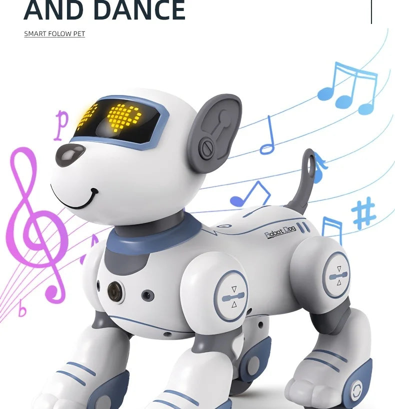 Danoz KidSmart - Intelligent Robot Dog Remote Control Electronic Sing Dance Follow Smart Interactive Stunt Music Toy Programmable Puppy Kid Gift