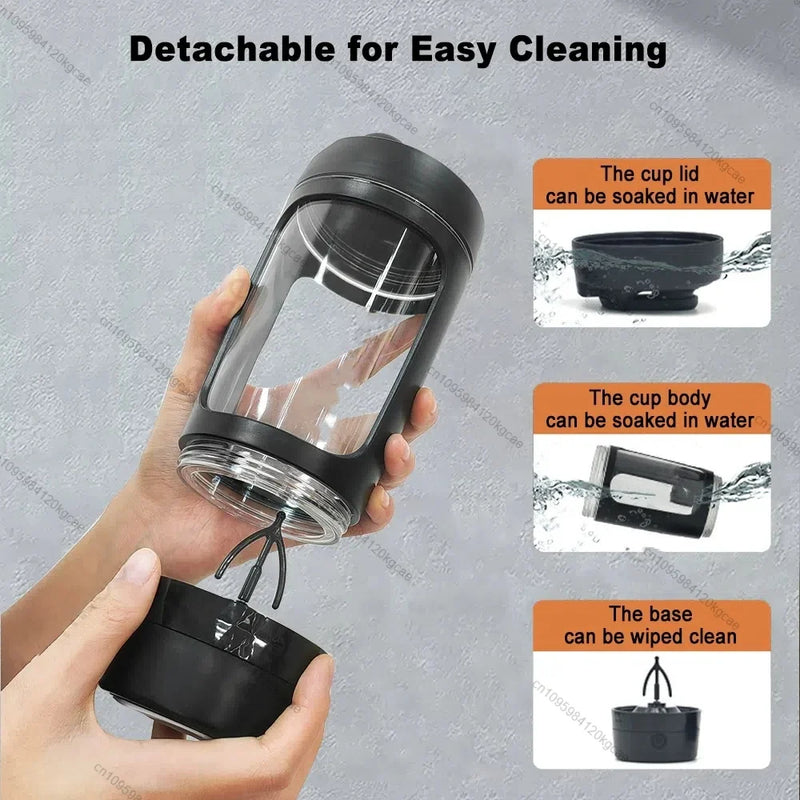 🥤 Danoz ProteinSmart | Ola Esporte Electric Shaker Cup | 630ml | Auto-Blend in 30 Sec | USB-C | Detachable Bottom | Leak-Proof | Gym & Office ✨