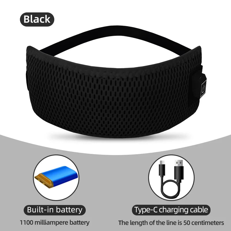 👁️ Danoz EyeSmart | Heated Eye Mask | 3-Level Heat & Vibration Massage | Hot Compress for Dry Eyes, Dark Circles & Better Sleep | USB Powered