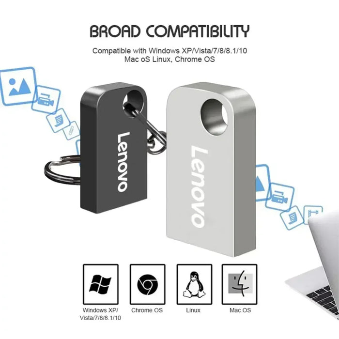 Danoz Direct - Experience lightning-fast file transfers and secure your precious data with the Lenovo 2TB Metal USB Flash Drive