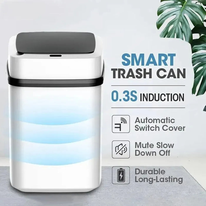 Danoz Direct - Touchless Rubbish Bin! Just Wave - 13L capacity and no-touch design - Perfect for the kitchen or bathroom