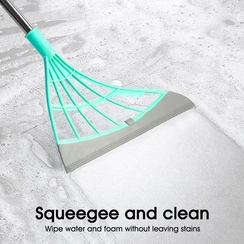 🧹 Danoz CleanSmart | Silicone Magic Rubber Broom & Squeegee Mop | Wet & Dry | Floor, Bathroom & Window | Hair & Pet Hair Removal | 90cm | Buy 1 Get 1 More!