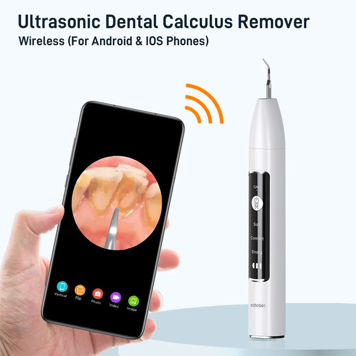 Clean your teeth like never before with Danoz Direct - Schoben Ultrasonic Dental Scaler! This innovative scaler comes with a built-in camera