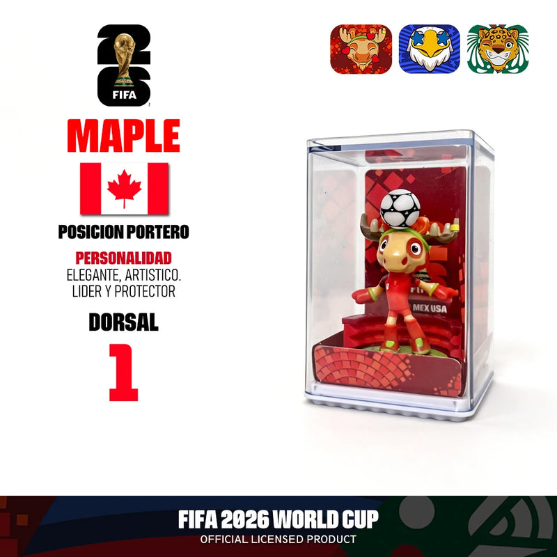 Danoz CollectSmart 🏆 | FIFA Official Licensed 2026 World Cup Mascot 3-Piece Figurine Set | Maple, Zayu & Clutch | 6cm | Fan Collectible | Free Postage!