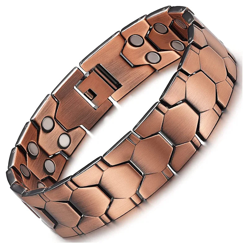 Danoz HealthSmart - Healing Healthy Copper Magnetic Bracelet for Men Arthritis Pain Relief Bio-Energy Blood Pressure Bracelet Health Bangle Jewelry - Buy 1 Get 1 More!