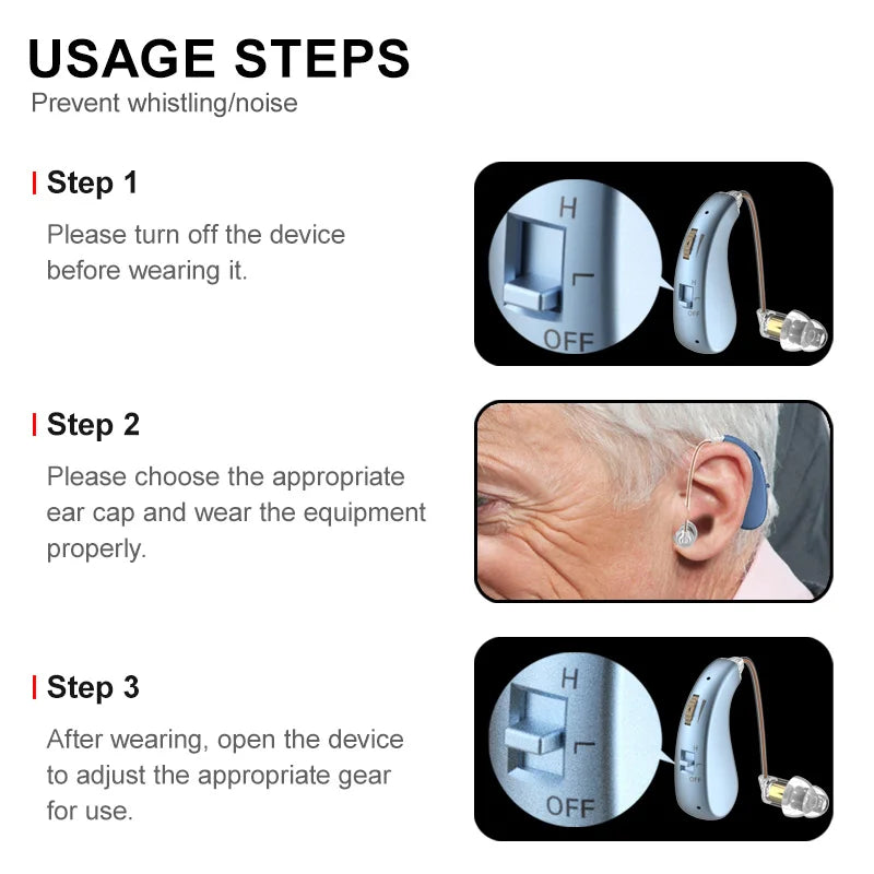 Experience clearer, crisper sound with Danoz 2 sets of mini digital hearing aids—designed just for seniors!