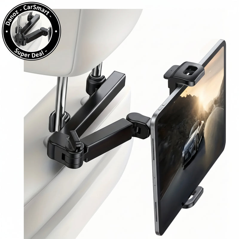 Danoz CarSmart - Car Tablet Holder, Headrest Tablet Mount Headrest Stand Cradle Compatible With Devices For IPad Air Mini, Other 4.7-12.9" Cell