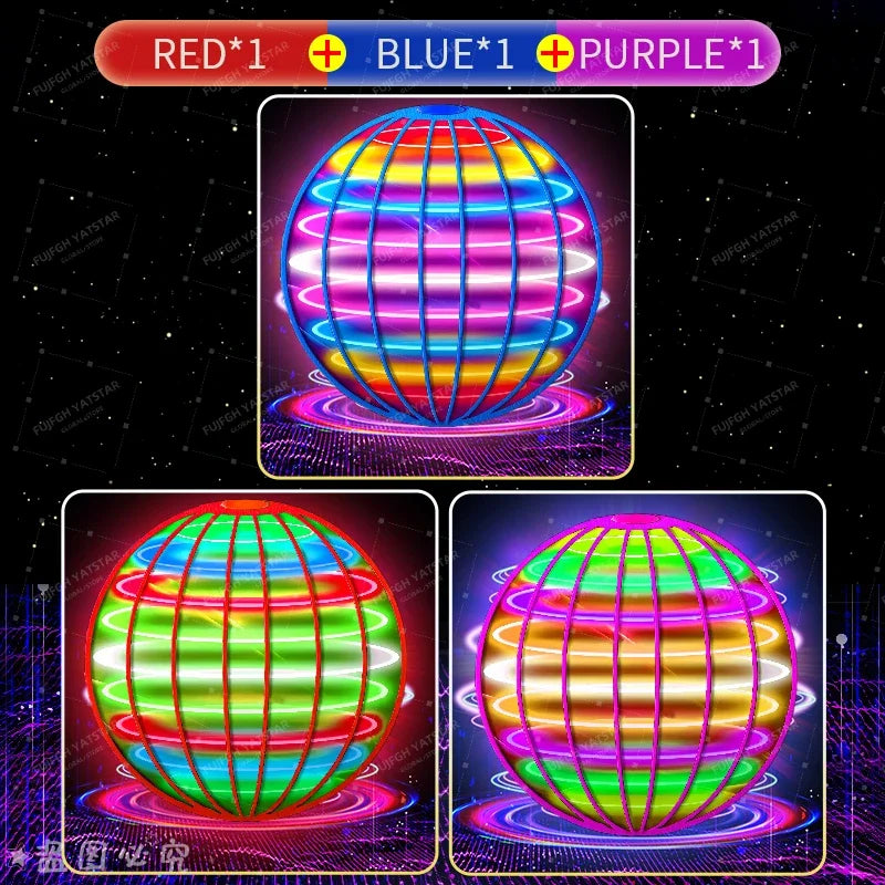 Danoz Toys - Flying Ball Boomerang Fly Orb Magic With LED Lights Drone Hover Ball Fly Nova Orb Flying Spinner Children Toys Christmas Gifts - Buy 1 Get 1 Free!
