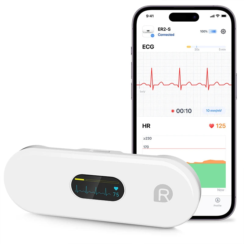 ❤️ Danoz HealthSmart | LEPU Medical ER2 Portable ECG Monitor | Instant Heart Health Check | AI-ECG Analysis | Bluetooth | Arrhythmia Screening ✨