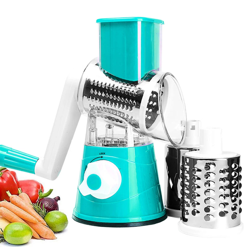 Say goodbye to tedious hand-grating . Our Danoz rotary grater spins through cheese, vegetables, potatoes, nuts, and more with minimal effort