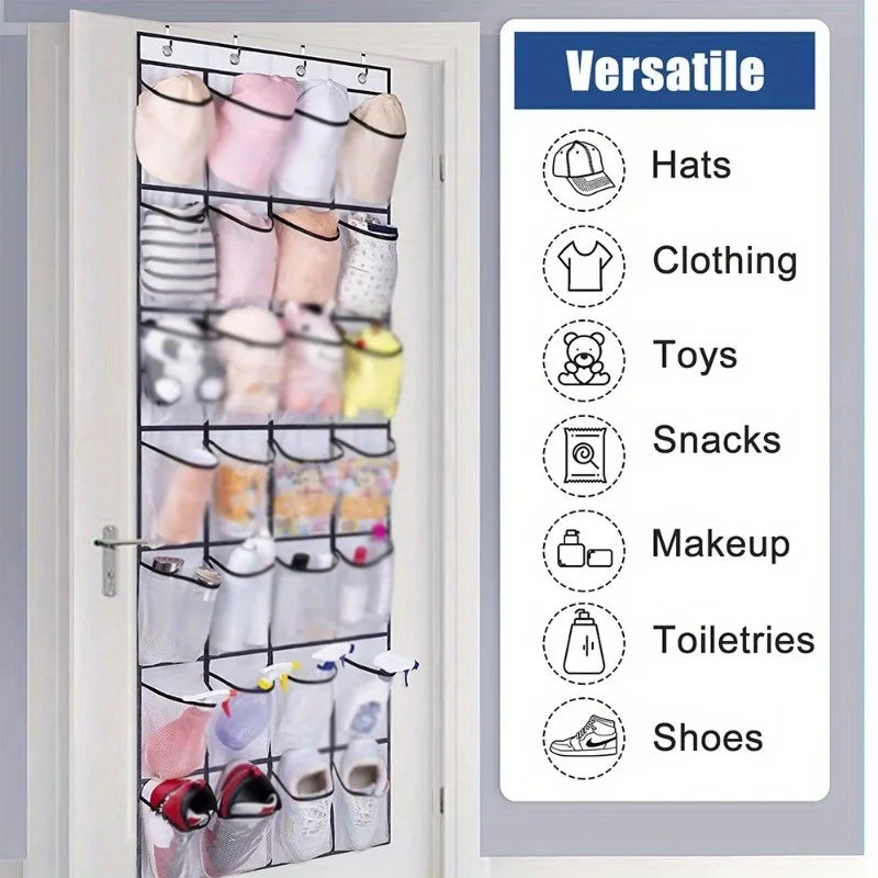 Transform your closet chaos into organized bliss with this clever 24-grid wall organizer! Perfect for shoes, accessories, or everyday sundries - Buy 1 Get 1 More!