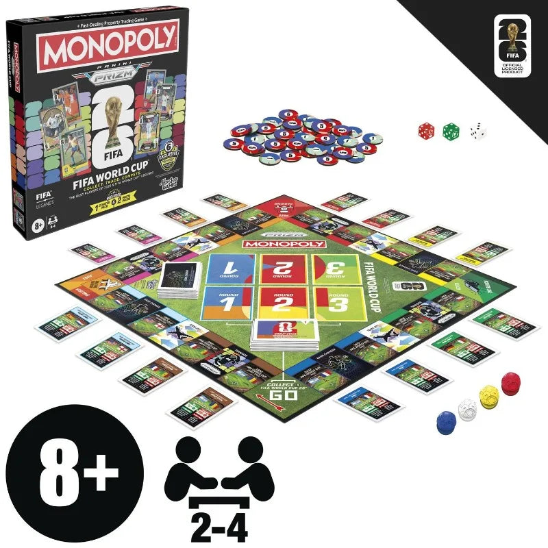 Danoz GameSmart ⚽ | Hasbro Monopoly FIFA World Cup 2026 | Panini Prizm Star Cards | Official Licensed Board Game | Soccer Collectible | Free Postage!