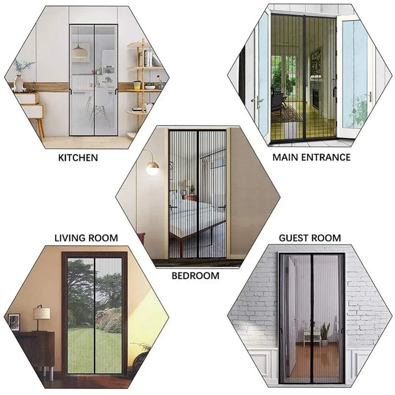 🦟 Danoz PestSmart | Magnetic Mesh Door Screen Curtain | Auto-Closing | Mosquito & Fly Proof | Hook & Loop | Breathable Polyester | 90×210 & 100×210cm | Free Postage!