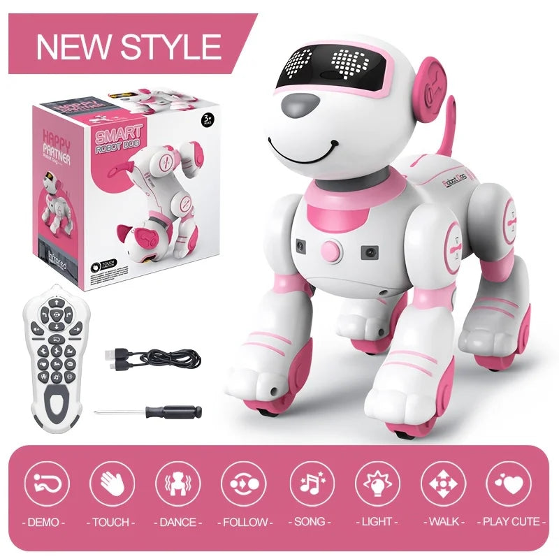 Danoz KidSmart - Intelligent Robot Dog Remote Control Electronic Sing Dance Follow Smart Interactive Stunt Music Toy Programmable Puppy Kid Gift
