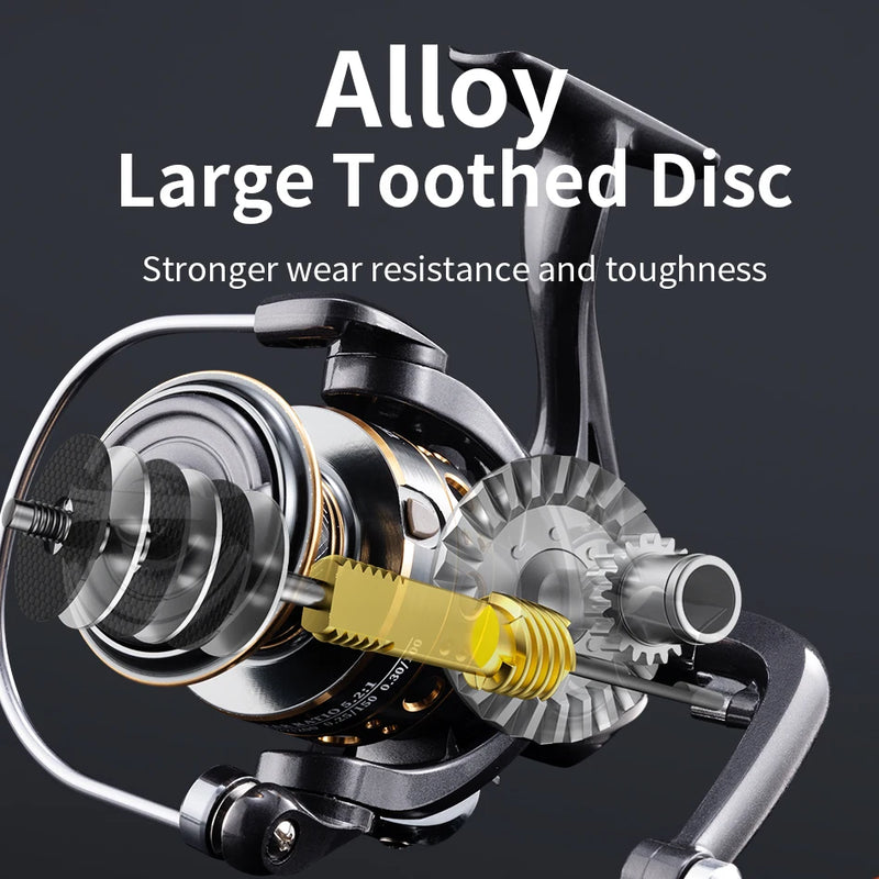 Danoz Fishing - Rooblinos BK Fishing Spinning Reel Metal Spool 5.2:1/4.7:1 Carp Fishing Reel 1000-7000 Metal Line Cup Sea Tackle