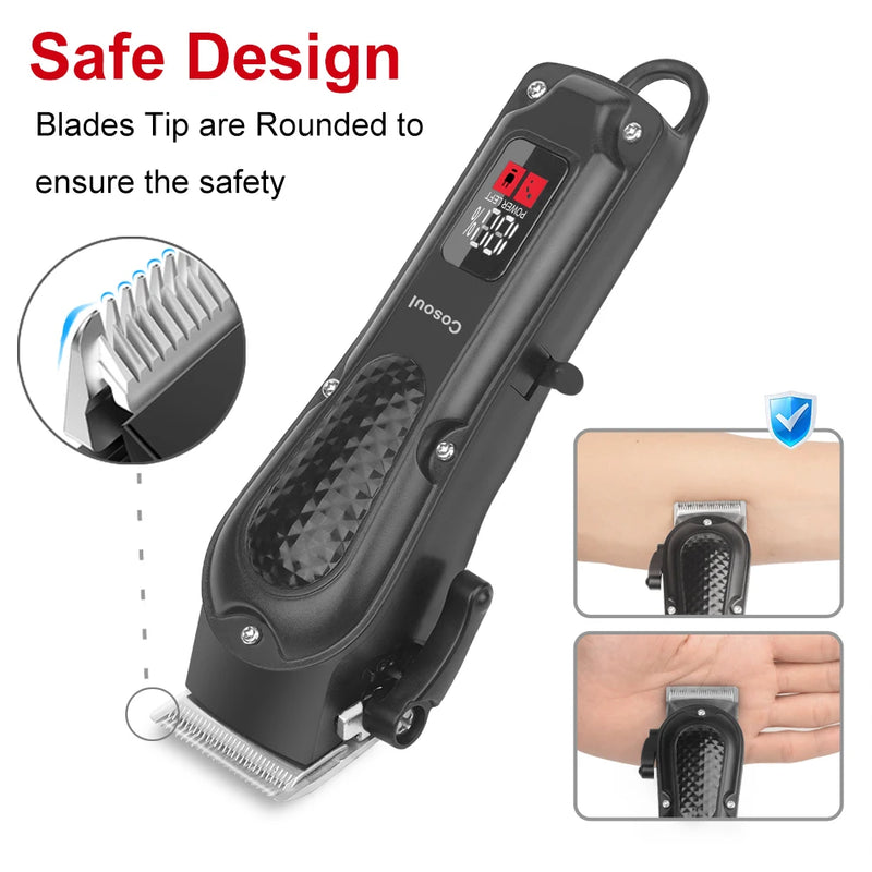 ✂️ Danoz ShaveSmart | COSOUL Hair Clipper & Beard Trimmer | Adjustable Length | 160 Min Battery | LED Display | Type-C Charging | Wet & Dry | CE & RoHS | Free Postage!
