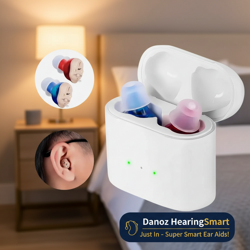 🦻 Danoz HearingSmart | Rechargeable Hearing Aids | Wireless Sound Amplifier | ITE Mini Invisible Design | Elderly & Hearing Impaired
