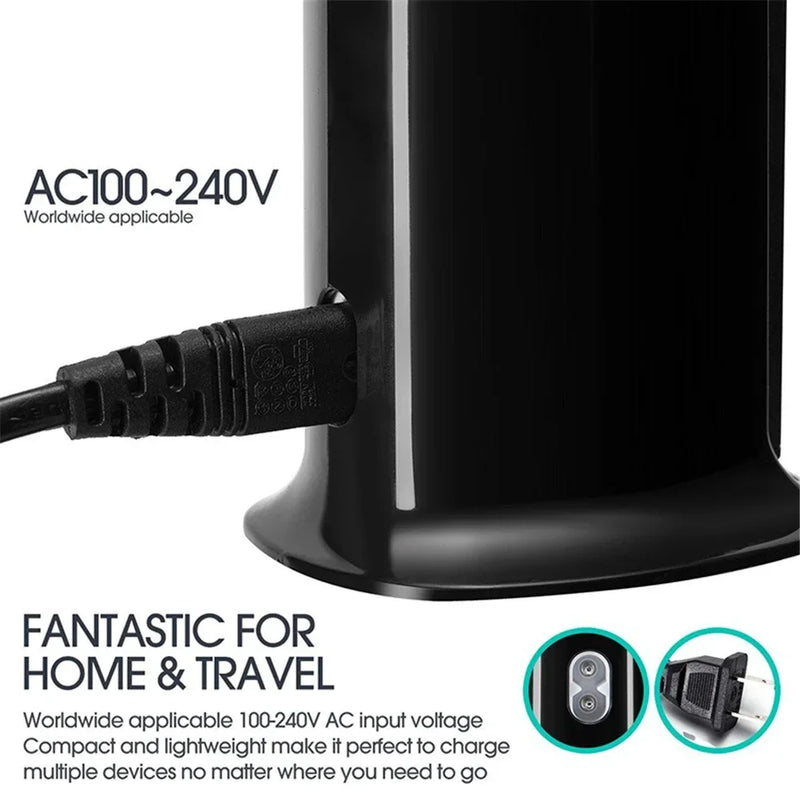 Danoz ChargeSmart - 30W Fast Multi 6 USB Port Hub Charger Desktop Quick Charging Dock Station Home Multiple Travel Adapter Wall Socket
