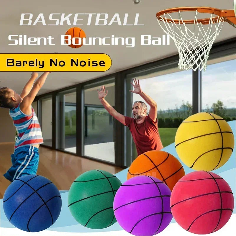 Danoz Sports - SilentBounch - Indoor Silent Basketball, High Density Foam Material Kida & Adults Ball - Free Carry Net