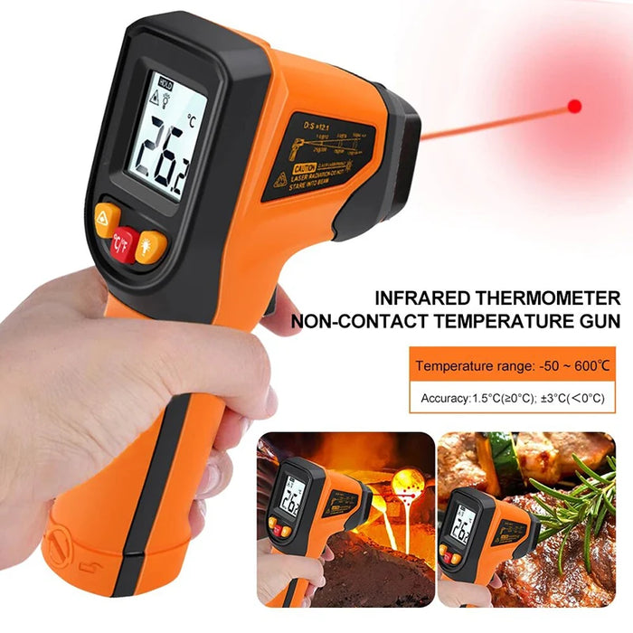 Measure temperatures quickly and easily with the Danoz Smart Digital Infrared Thermometer. With a range of -50~600℃