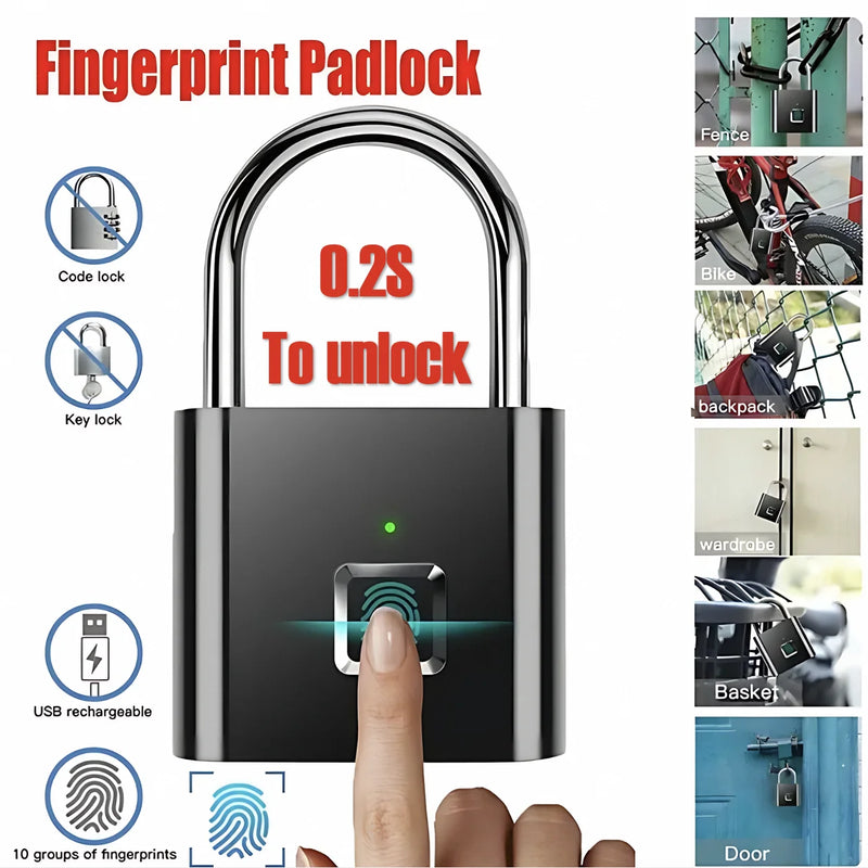 Secure your belongings with Danoz Direct Fingerprint Lock! No need to worry about losing keys or forgetting combinations