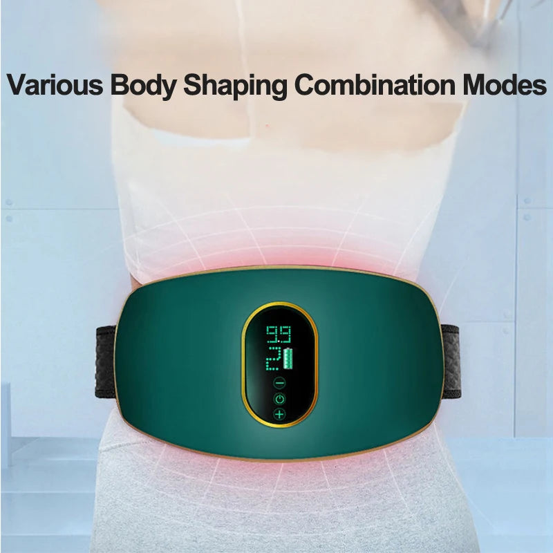 💪 Danoz SlimSmart | Rechargeable Body Slimming Waist Belt | 3-Mode Massager | Weight Loss & Body Shaping | Constipation Relief | USB Charge | White & Green