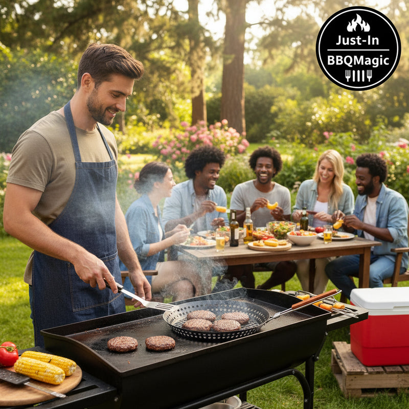 Your new grilling best friend Danoz BBQMagic Grilling Skillet. Built tough from premium carbon steel, Huge 30.5cm powerhouse!