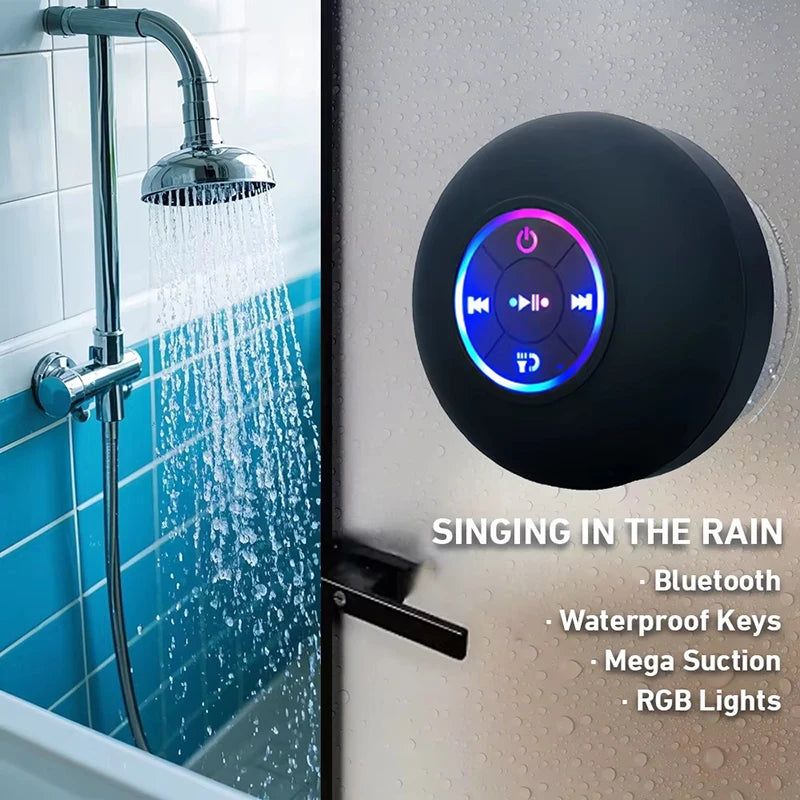 Danoz SoundSmart – Pump Up the Jams Anywhere! Portable Wireless Bluetooth Speaker with LED Light, IPX4 Waterproof & Suction Cup – Perfect for Bathroom, Outdoors & More – Buy 1 Get 1 More! 🔊💡🚿