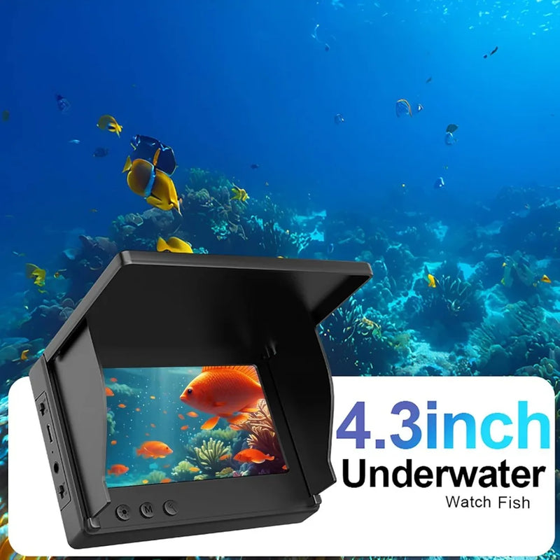 Danoz FishingSmart - Portable Underwater Fishing Camera with 4.3 LCD Monitor Infrared Night Vision Waterproof Fish Finder