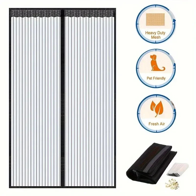 🦟 Danoz PestSmart | Magnetic Mesh Door Screen Curtain | Auto-Closing | Mosquito & Fly Proof | Hook & Loop | Breathable Polyester | 90×210 & 100×210cm | Free Postage!