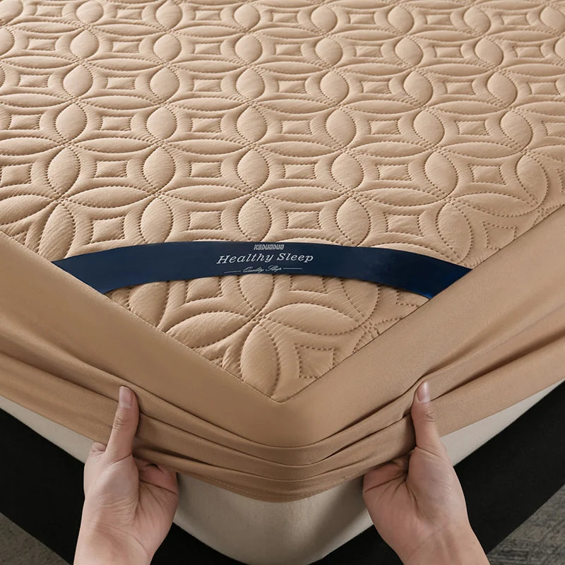 🛏️ Danoz SleepSmart | Ultrasonic Quilted Waterproof Mattress Protector | 30cm Deep Pocket | Antibacterial | Breathable | Noise-Free | 6 Colours | 12 Sizes ✨