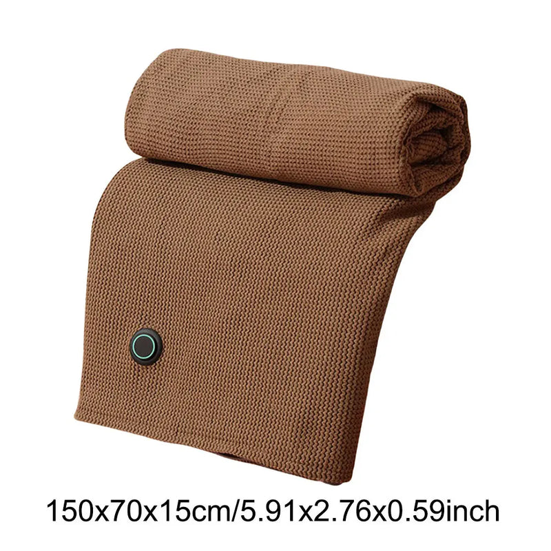 Danoz WinterSmart - Wearable USB Electric Heated Blanket 3 Heated Level Throw Blanket with 5000mAh Power Bank Heating Blanket Shawl For Home Office