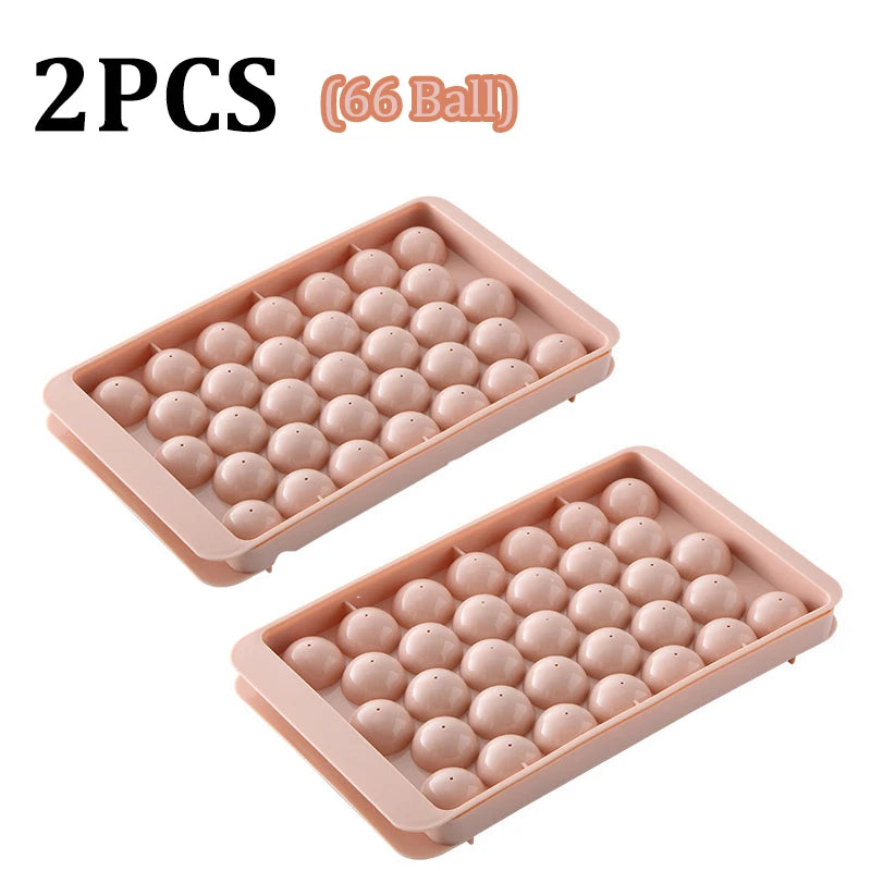 🧊 Danoz KitchenSmart | 2-Pack Round Ice Ball Molds | 33 Balls Each | BPA-Free | Whiskey & Cocktail Ice | Twist-Release | Lid Included ✨