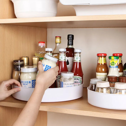 Efficiently organize your cabinets with Danoz Direct's Rotate360! This rotating Lazy Susan organizer is for Kitchens, Bathrooms etc.