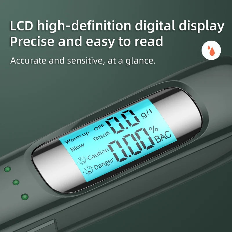Danoz SafetySmart 🍺🚗🚨 Non-Contact Breathalyzer Alcometer | High-Precision Semiconductor Sensor | USB Rechargeable | LCD Display | Instant BAC Results | Buy 1 Get 1 More! 🎉